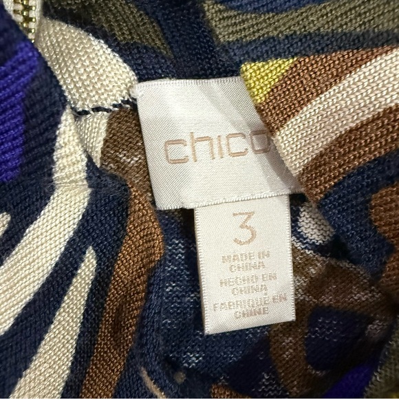 Chico’s Paisley Long Sleeve Top in Multi, Size 3 (US XL) - Picture 3 of 7